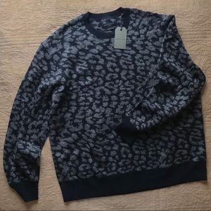 All Saints Dima Wool Sweater - Midnight Blue